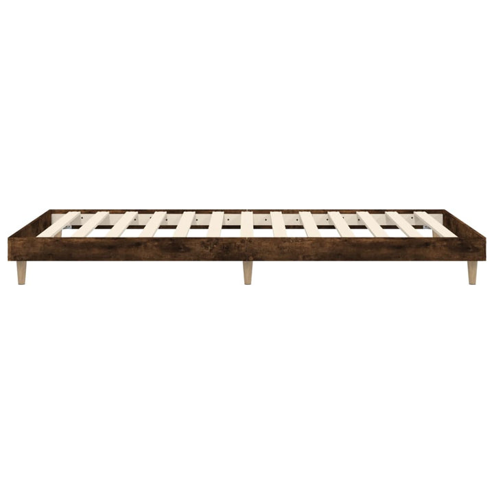sengeramme 75x190 cm uden madras konstrueret træ røget eg