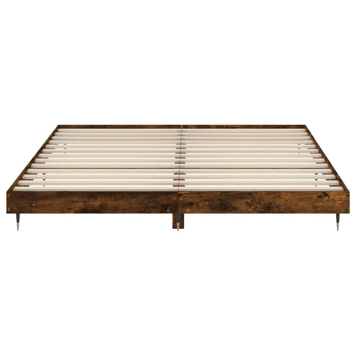 sengeramme uden madras 200x200 cm konstrueret træ røget eg