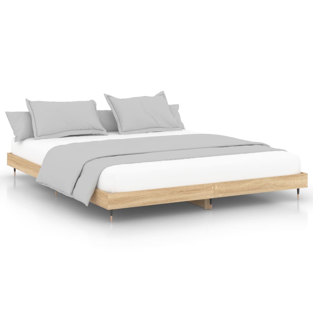 sengeramme 120x200 cm uden madras konstrueret træ sonoma-eg