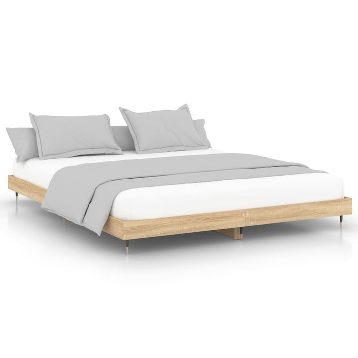 sengeramme 120x200 cm uden madras konstrueret træ sonoma-eg