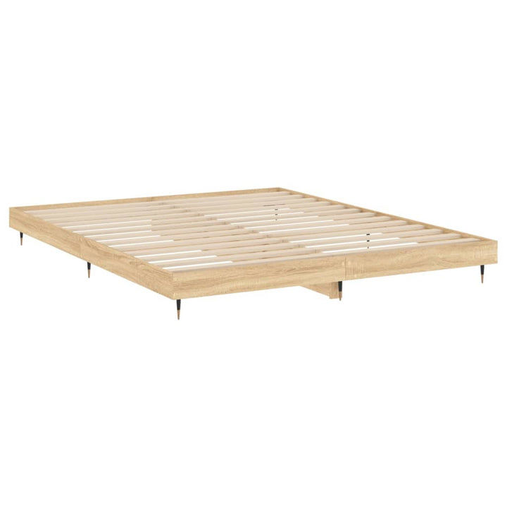 sengeramme 120x200 cm uden madras konstrueret træ sonoma-eg