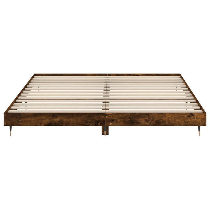 sengeramme 120x200 cm uden madras konstrueret træ røget eg