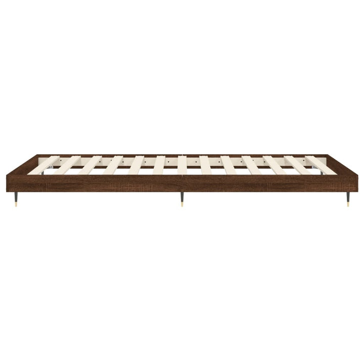 sengeramme 100x200 cm uden madras konstrueret træ brunt eg