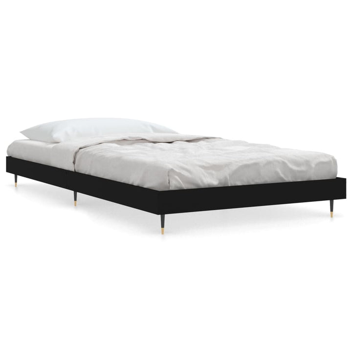 sengeramme 90x200 cm konstrueret træ sort