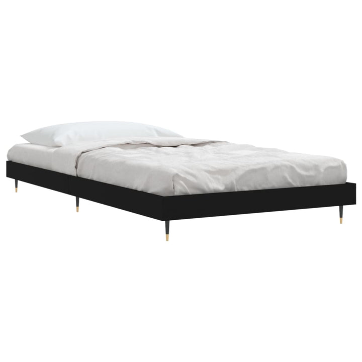 sengeramme 90x200 cm konstrueret træ sort