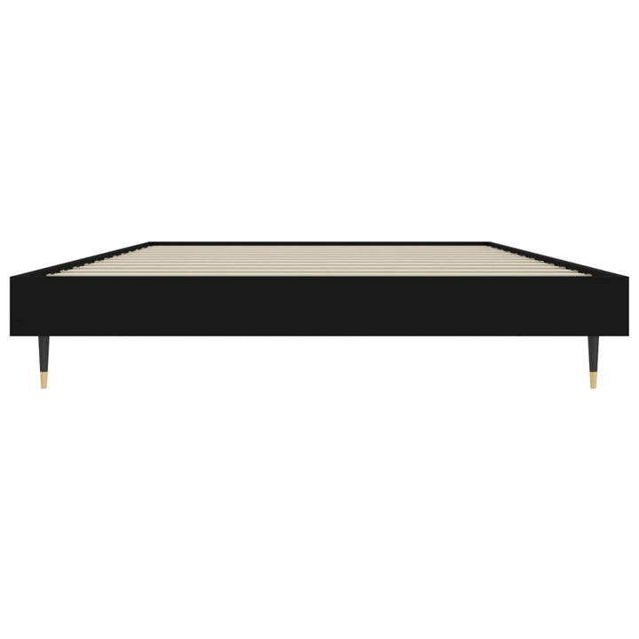 sengeramme 90x200 cm konstrueret træ sort