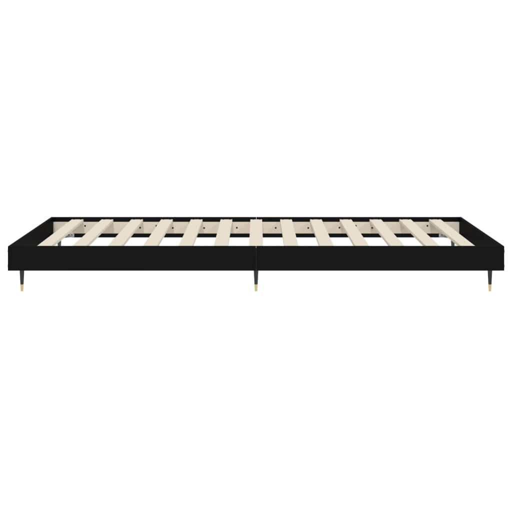 sengeramme 90x200 cm konstrueret træ sort