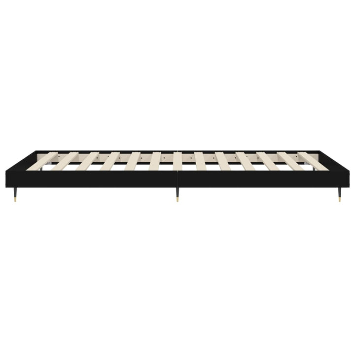 sengeramme 90x200 cm konstrueret træ sort