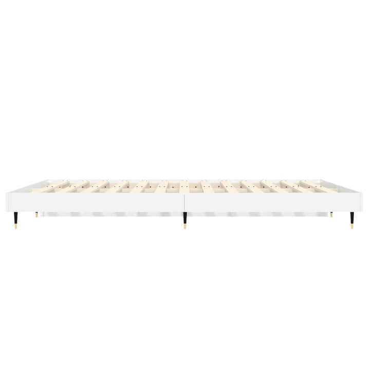 sengestel 140x190 cm konstrueret træ hvid
