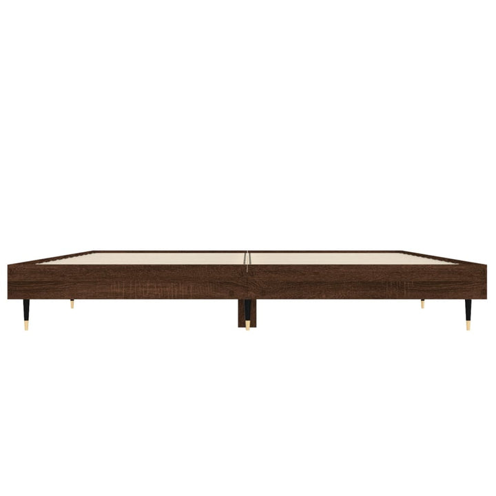 sengeramme 120x190 cm uden madras konstrueret træ brunt eg