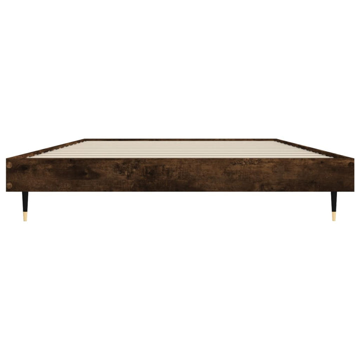 sengeramme 90x190 cm uden madras konstrueret træ røget eg