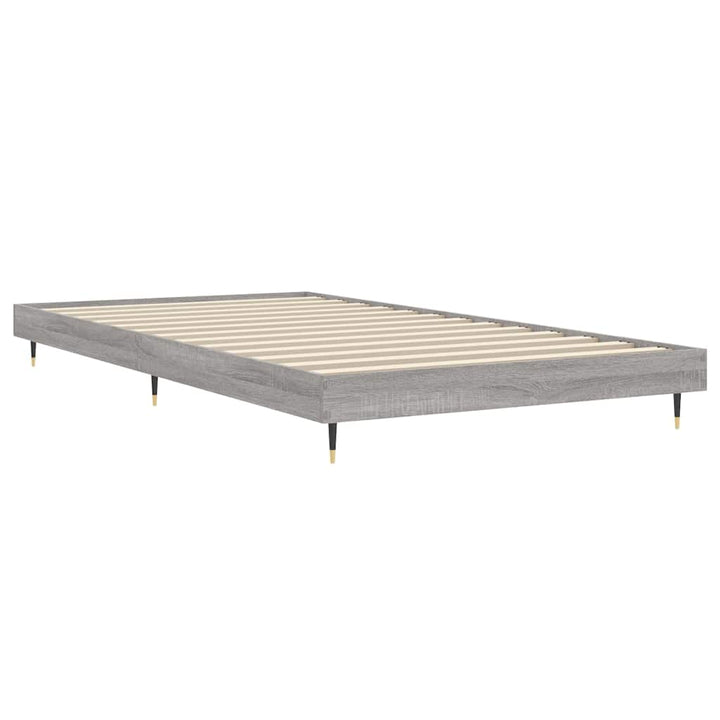 sengeramme 90x190 cm konstrueret træ grå sonoma-eg