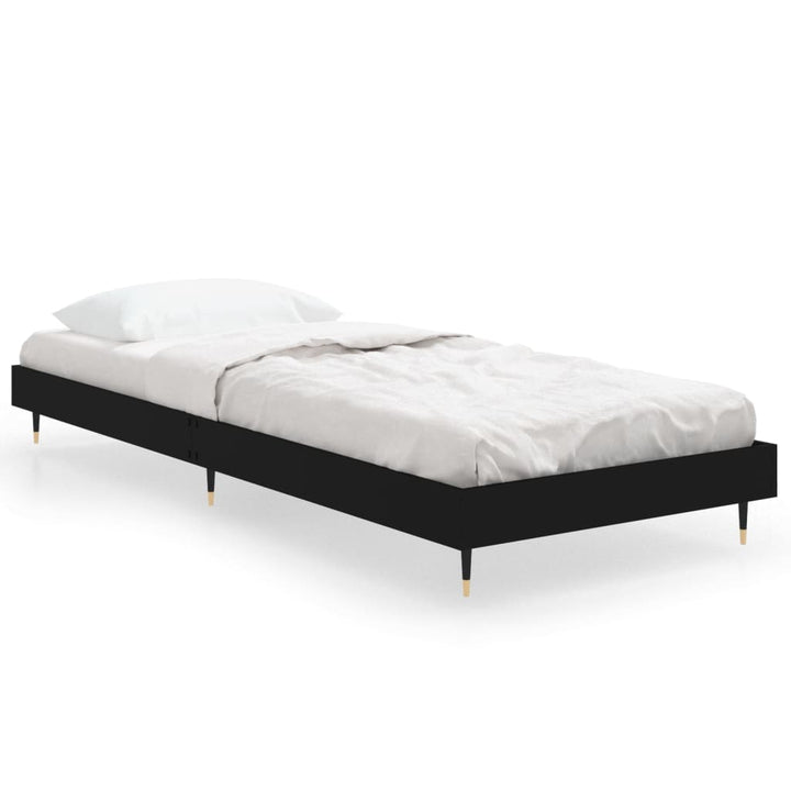 sengeramme 75x190 cm konstrueret træ sort