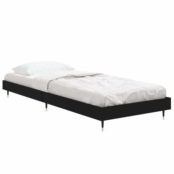 sengeramme 75x190 cm konstrueret træ sort