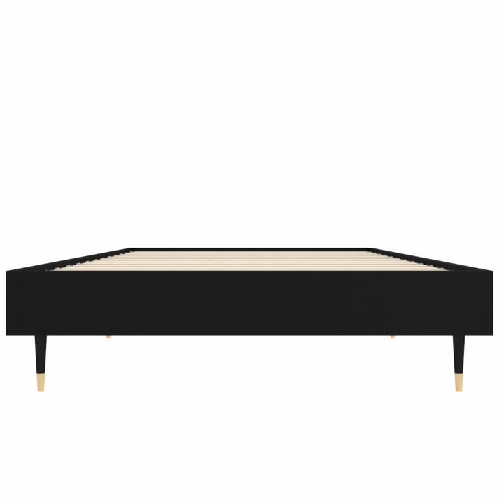 sengeramme 75x190 cm konstrueret træ sort