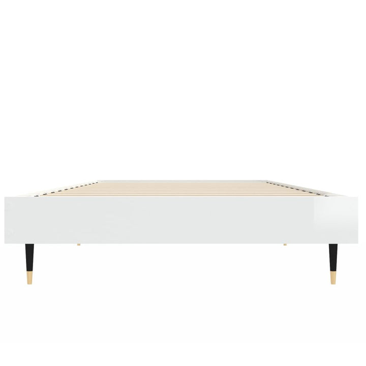 sengeramme 75x190 cm konstrueret træ hvid højglans