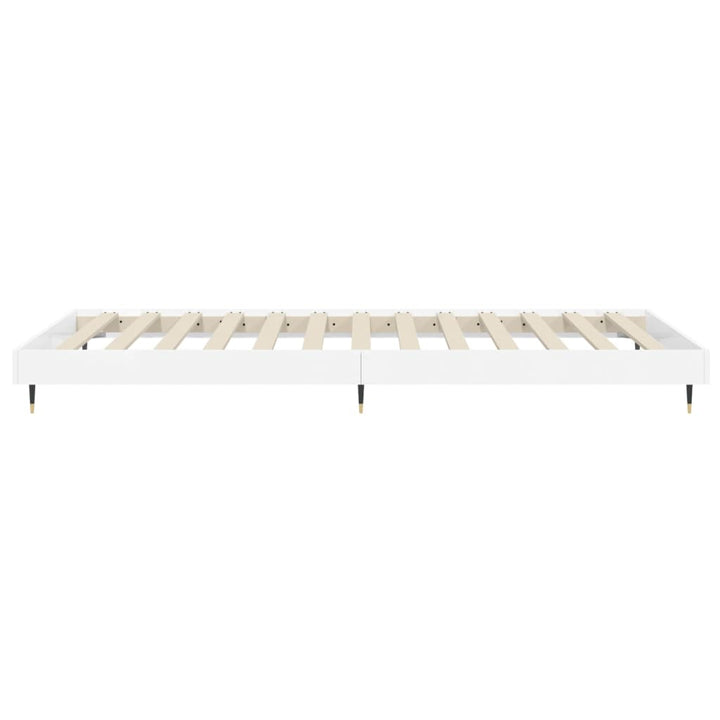 sengeramme 75x190 cm konstrueret træ hvid højglans