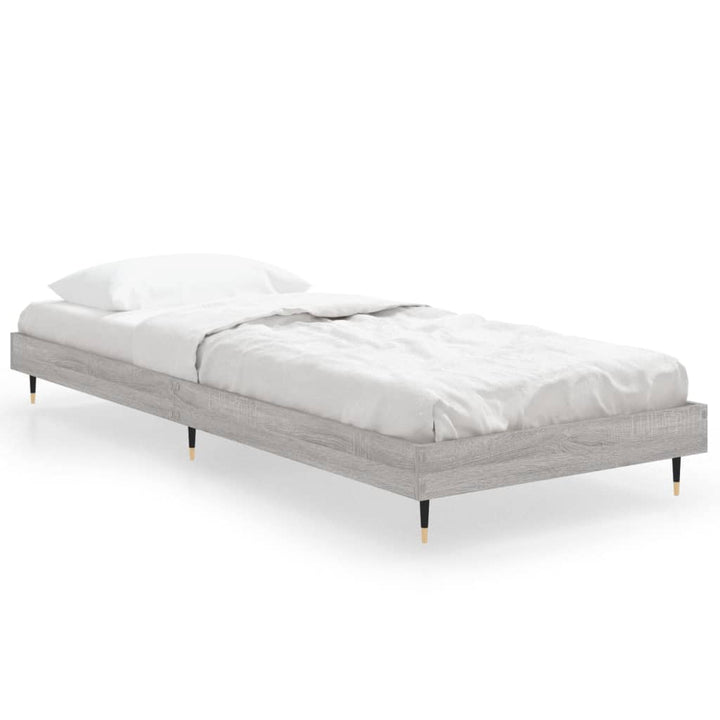 sengeramme 75x190 cm konstrueret træ grå sonoma-eg