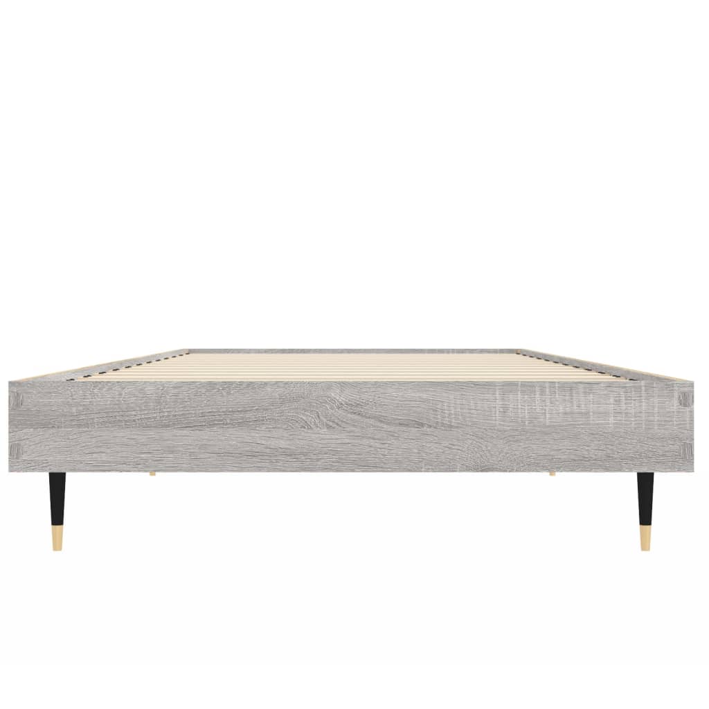 sengeramme 75x190 cm konstrueret træ grå sonoma-eg