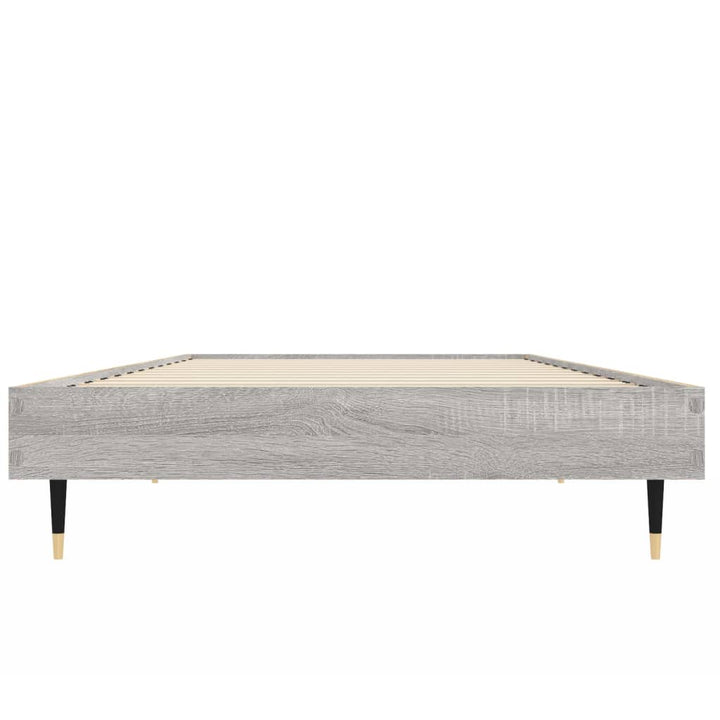 sengeramme 75x190 cm konstrueret træ grå sonoma-eg