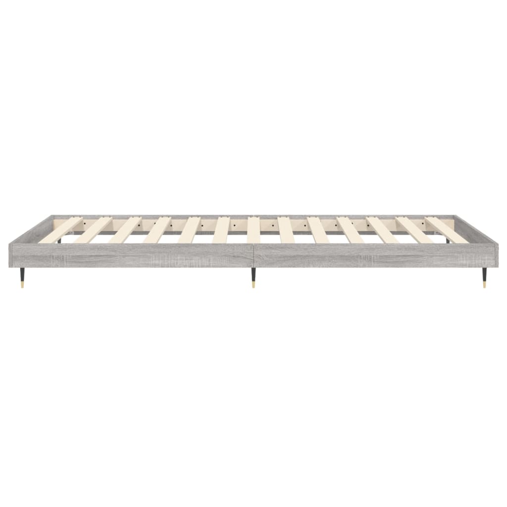 sengeramme 75x190 cm konstrueret træ grå sonoma-eg