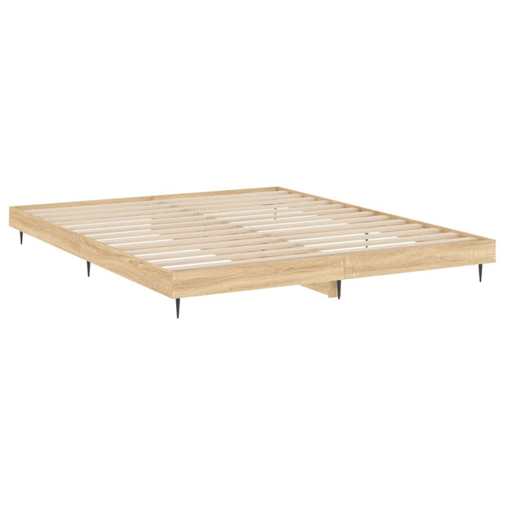 sengeramme uden madras 200x200 cm konstrueret træ sonoma-eg