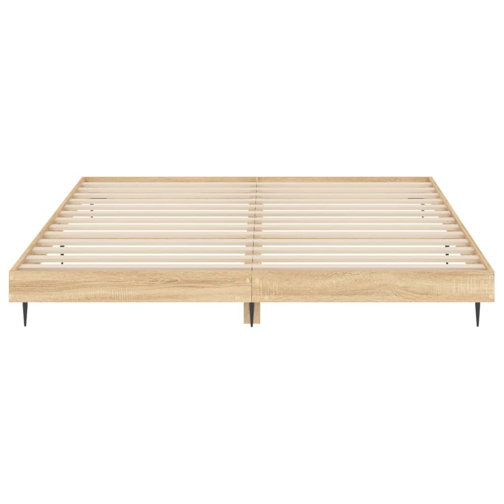 sengeramme uden madras 200x200 cm konstrueret træ sonoma-eg
