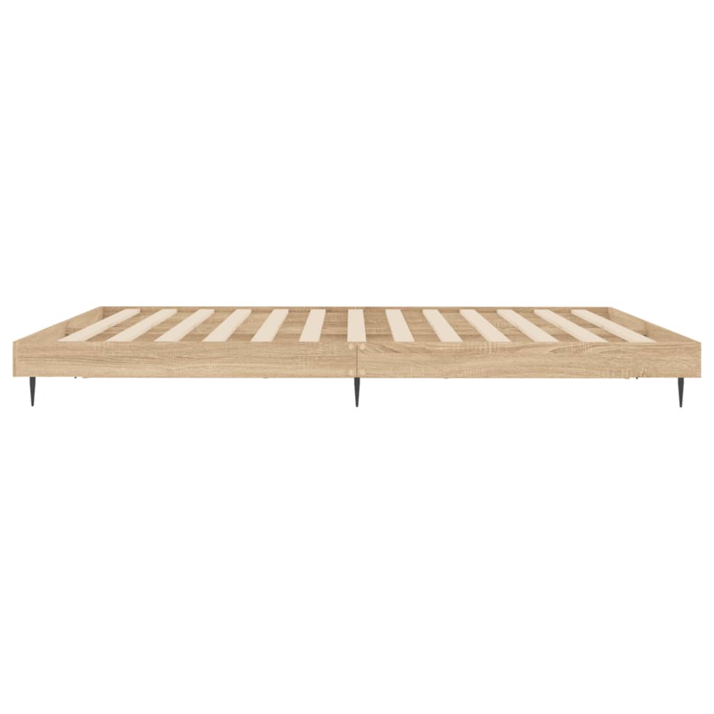 sengeramme uden madras 200x200 cm konstrueret træ sonoma-eg