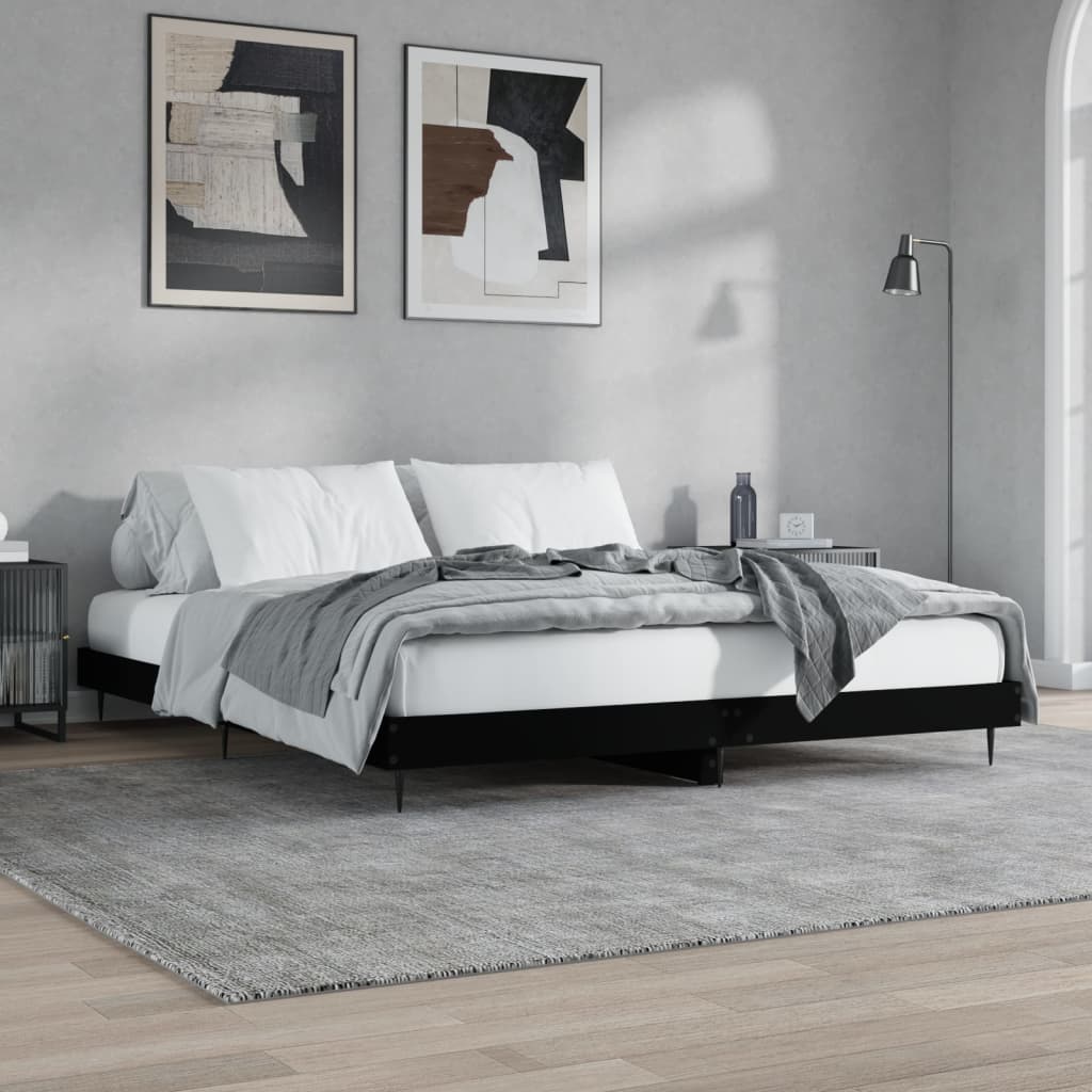 sengestel uden madras 180x200 cm konstrueret træ sort