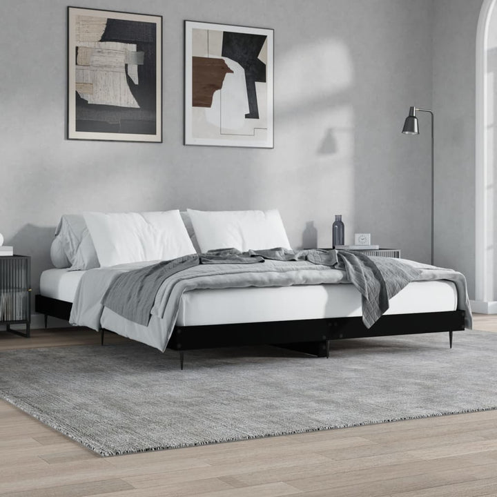 sengestel uden madras 180x200 cm konstrueret træ sort