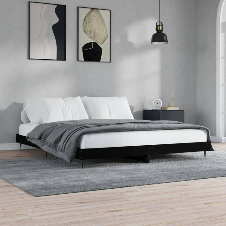 sengestel uden madras 180x200 cm konstrueret træ sort