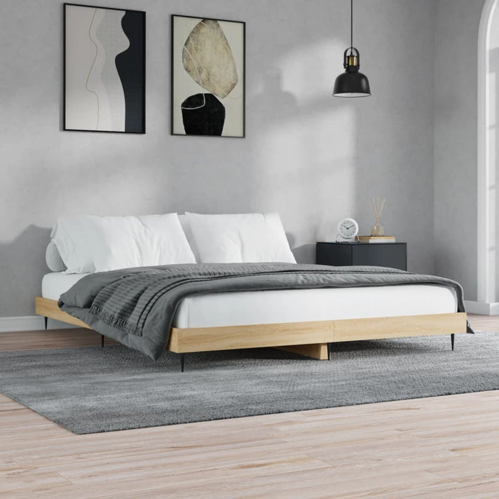 sengestel uden madras 180x200 cm konstrueret træ sonoma-eg