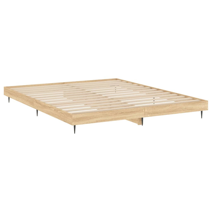 sengeramme 140x200 cm uden madras konstrueret træ sonoma-eg