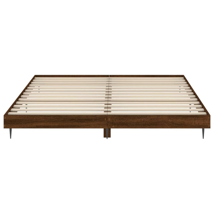 sengeramme 120x200 cm uden madras konstrueret træ brunt eg