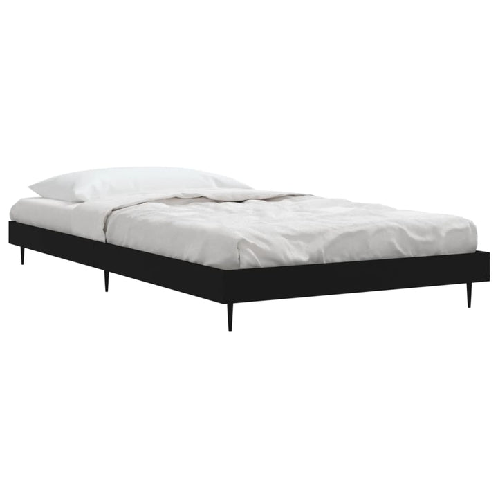 sengeramme 100x200 cm konstrueret træ sort
