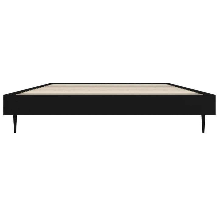 sengeramme 100x200 cm konstrueret træ sort