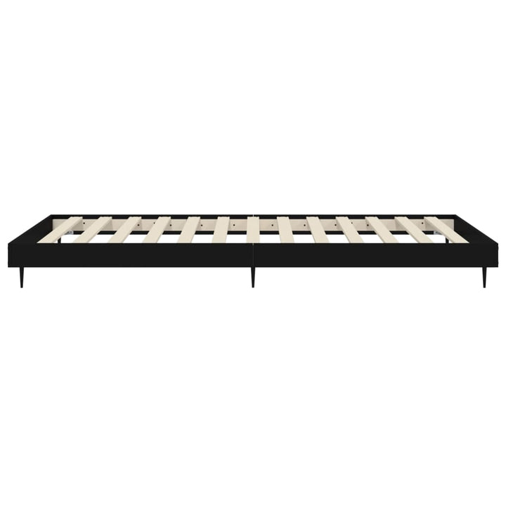 sengeramme 100x200 cm konstrueret træ sort