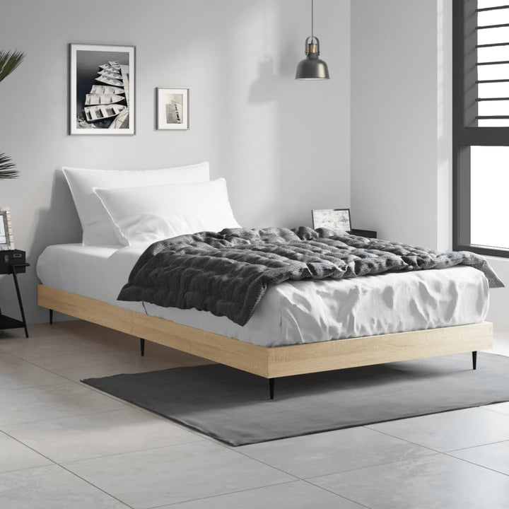 sengeramme 100x200 cm uden madras konstrueret træ sonoma-eg