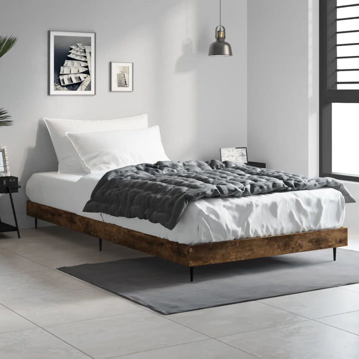 sengeramme 100x200 cm uden madras konstrueret træ røget eg