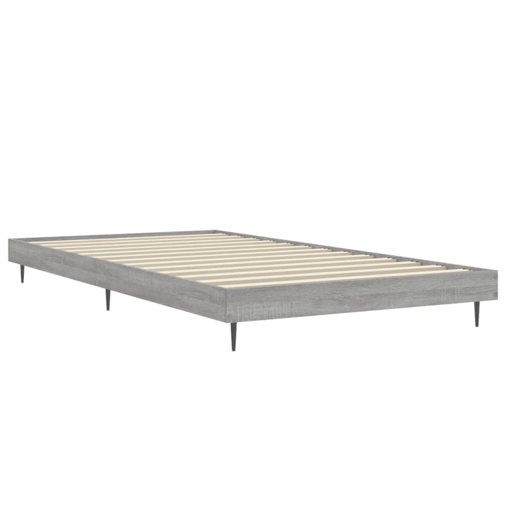 sengeramme 100x200 cm konstrueret træ grå sonoma-eg