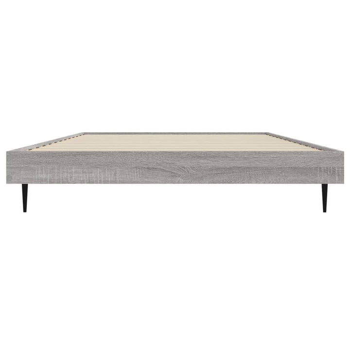 sengeramme 100x200 cm konstrueret træ grå sonoma-eg
