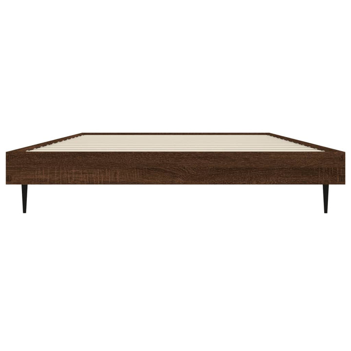 sengeramme 100x200 cm uden madras konstrueret træ brunt eg