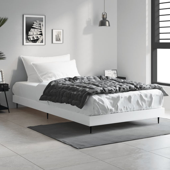 sengeramme 90x200 cm konstrueret træ hvid