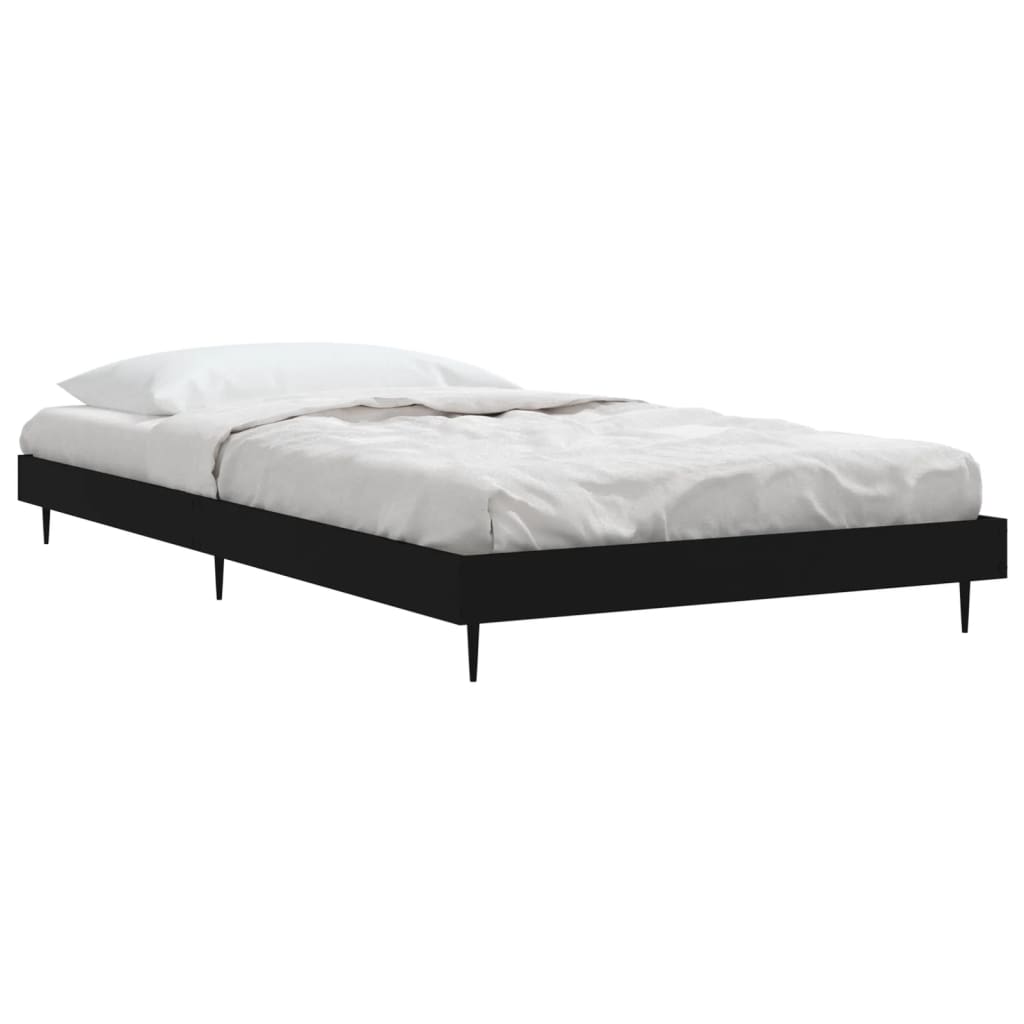 sengeramme 90x200 cm konstrueret træ sort