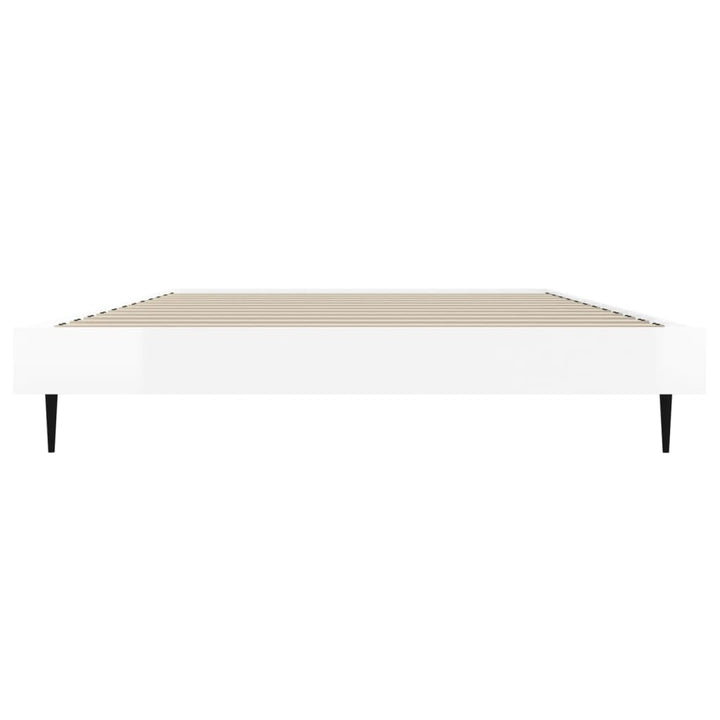 sengeramme 90x200 cm konstrueret træ hvid højglans
