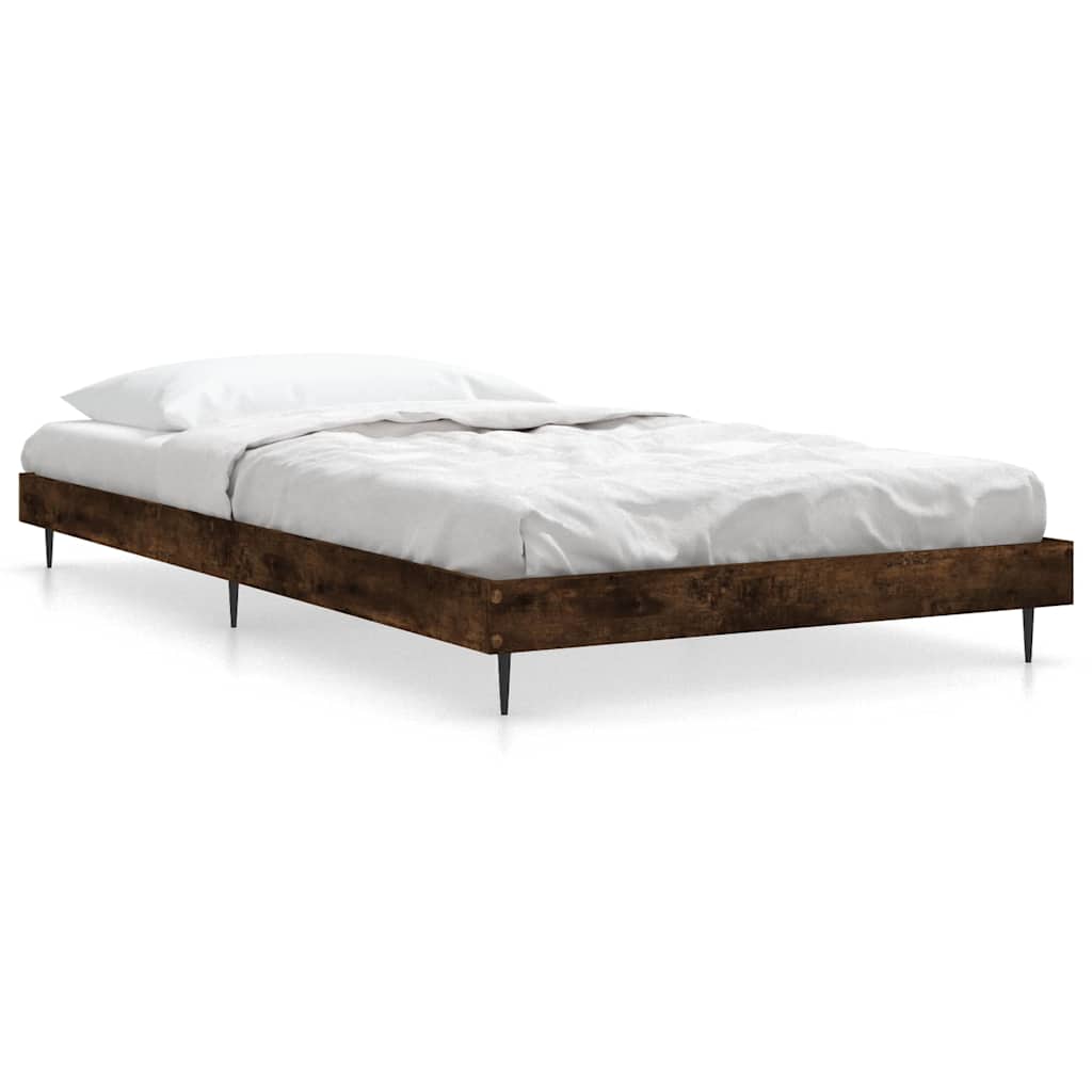 sengeramme 90x200 cm uden madras konstrueret træ røget eg