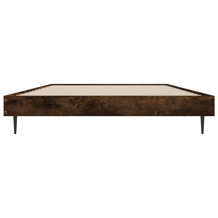 sengeramme 90x200 cm uden madras konstrueret træ røget eg