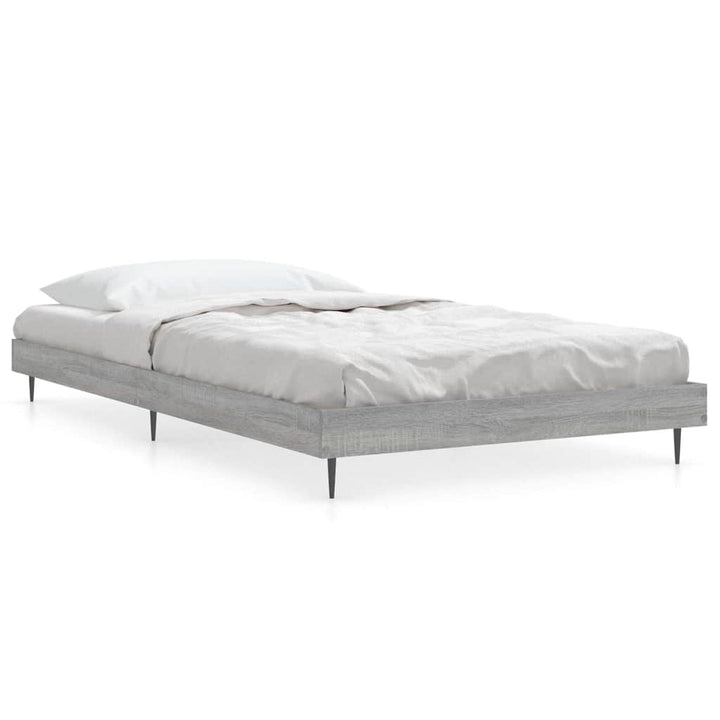 sengeramme 90x200 cm konstrueret træ grå sonoma-eg