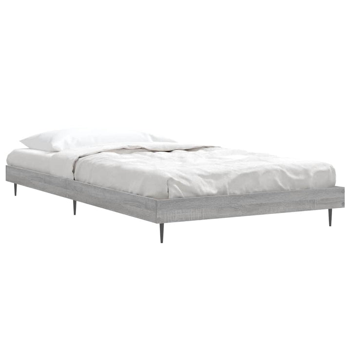 sengeramme 90x200 cm konstrueret træ grå sonoma-eg