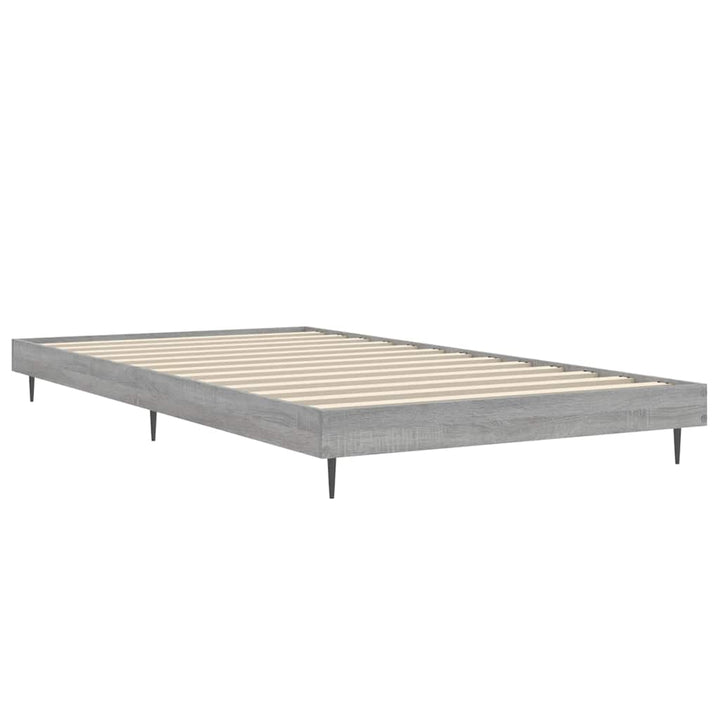 sengeramme 90x200 cm konstrueret træ grå sonoma-eg